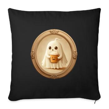 Spooky latte - Sofa pillowcase 17,3'' x 17,3'' (45 x 45 cm) - black - Front