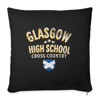 Glasgow High school cross country - Sofa pillowcase 17,3'' x 17,3'' (45 x 45 cm) - black - Front