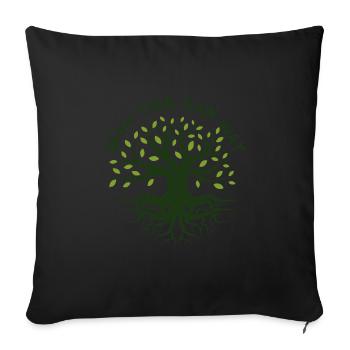 Grow your own way - Sofa pillowcase 17,3'' x 17,3'' (45 x 45 cm) - black - Front