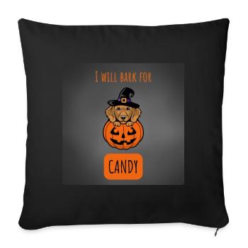 HALLOWEEN - Dog - Sofa pillowcase 17,3'' x 17,3'' (45 x 45 cm) - black - Front