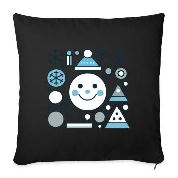 Frosted Whimsy theme - Sofa pillowcase 17,3'' x 17,3'' (45 x 45 cm) - black - Front