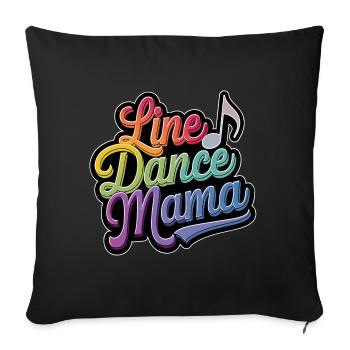 Mama tanzt Line Dance Line Dancing Mom - Sofa pillowcase 17,3'' x 17,3'' (45 x 45 cm) - black - Front