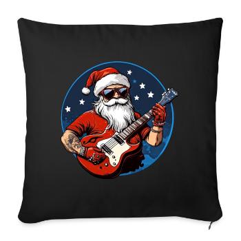 Christmas Guitarist - Sofa pillowcase 17,3'' x 17,3'' (45 x 45 cm) - black - Front