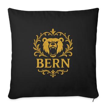Berner Bär - Sofakissenbezug 45 x 45 cm - Schwarz - Vorne