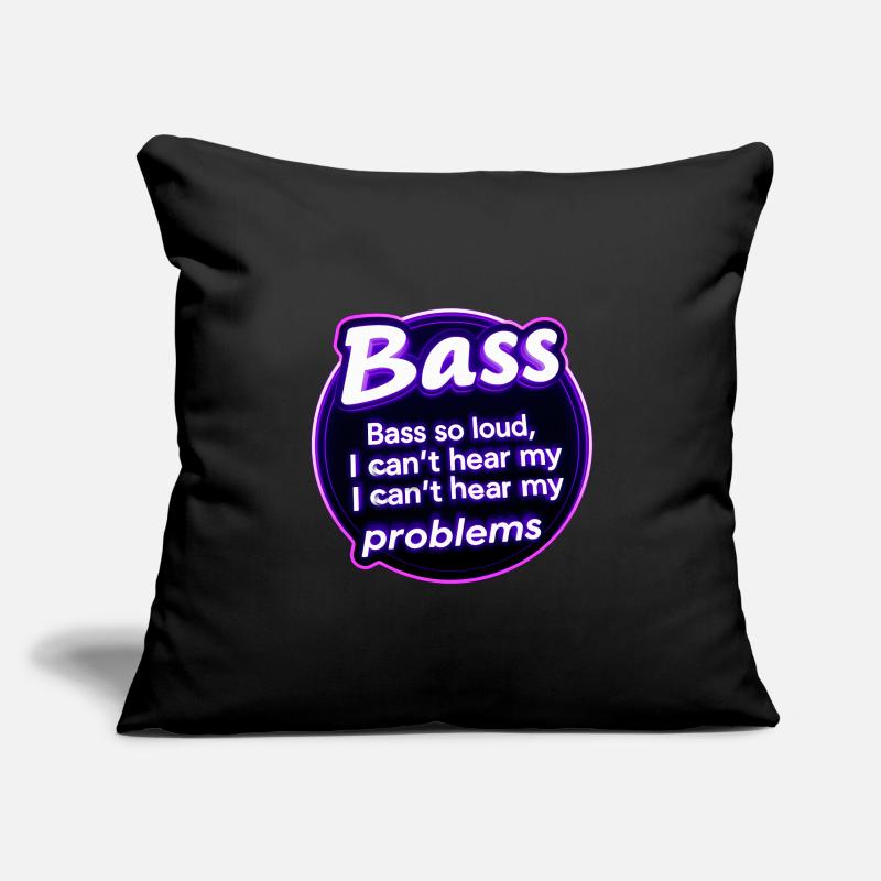 Basse trop forte vibrations profondes Housse de coussin décorative 45 x 45 cm