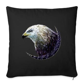 Adler - Sofakissenbezug 45 x 45 cm - Schwarz - Vorne