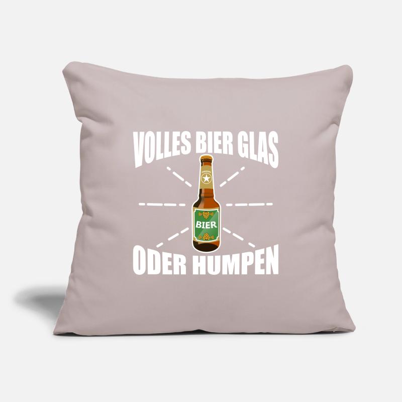 VOLLES BIER GLAS ODER HUMPEN Sofakissenbezug 45 x 45 cm