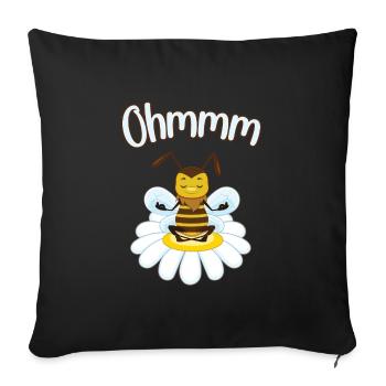 Ohmmm Yoga Bees Honey Chamomile Beekeeper | Meditation - Sofa pillowcase 17,3'' x 17,3'' (45 x 45 cm) - black - Front