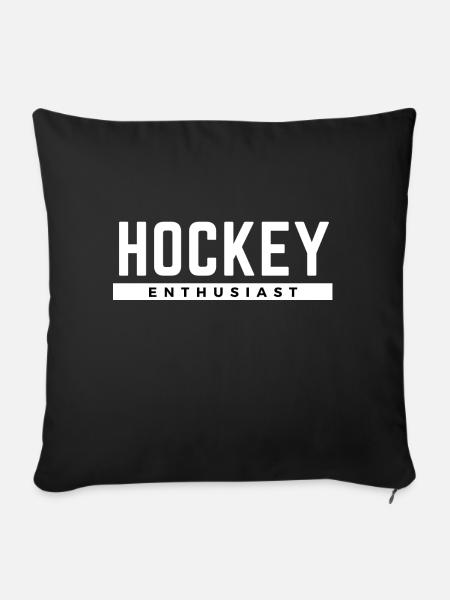 Hockey-Enthusiasten. - Sofakissenbezug 45 x 45 cm - Schwarz