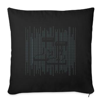 Bottes dans la nature agriculteur ASCII - Housse de coussin décorative 45 x 45 cm - noir - Devant