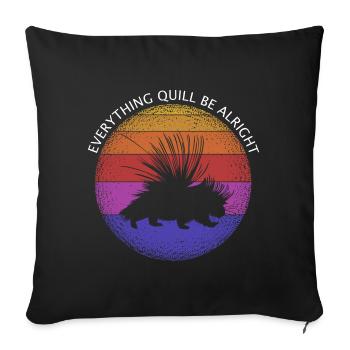 Porcupines Designs for Animal Lovers Rodent - Sofa pillowcase 17,3'' x 17,3'' (45 x 45 cm) - black - Front