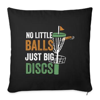 Juste Big Discs Funny Disc Golf - Housse de coussin décorative 45 x 45 cm - noir - Devant