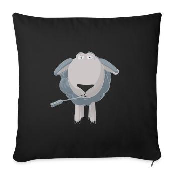 Noah The Sheep - Sofa pillowcase 17,3'' x 17,3'' (45 x 45 cm) - black - Front