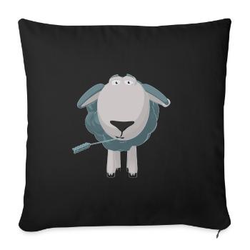 Eli The Sheep - Sofa pillowcase 17,3'' x 17,3'' (45 x 45 cm) - black - Front