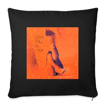 Let's fall in Love - Sofakissenbezug 45 x 45 cm - Schwarz - Vorne