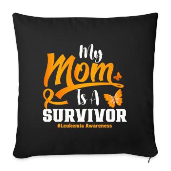 Leukemia Awareness Month Leukemia Survivor - Sofa pillowcase 17,3'' x 17,3'' (45 x 45 cm) - black - Front