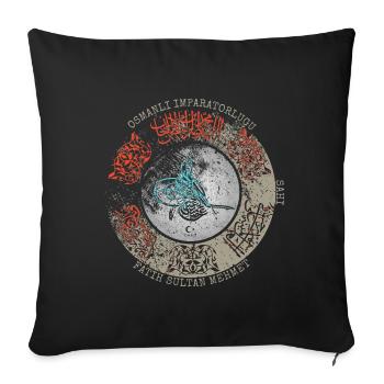 Fatih Sultan Mehmet - Housse de coussin décorative 45 x 45 cm - noir - Devant