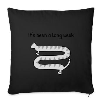 It's been a long week - Sofa pillowcase 17,3'' x 17,3'' (45 x 45 cm) - black - Front