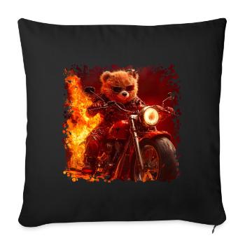 With custom painting to a unique look - Sofa pillowcase 17,3'' x 17,3'' (45 x 45 cm) - black - Front