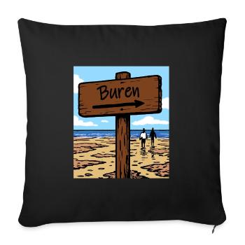 Buren Ameland Resort - Sofa pillowcase 17,3'' x 17,3'' (45 x 45 cm) - black - Front