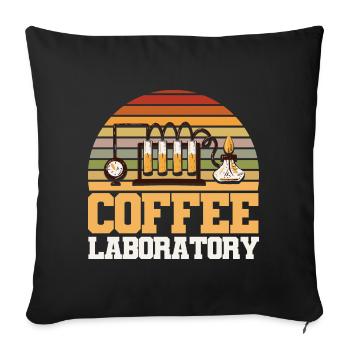 Laboratoire du café - Housse de coussin décorative 45 x 45 cm - noir - Devant