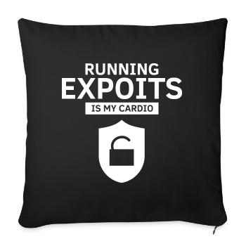 Cybersecurity Design for Hackers and Cyber Security - Sofa pillowcase 17,3'' x 17,3'' (45 x 45 cm) - black - Front