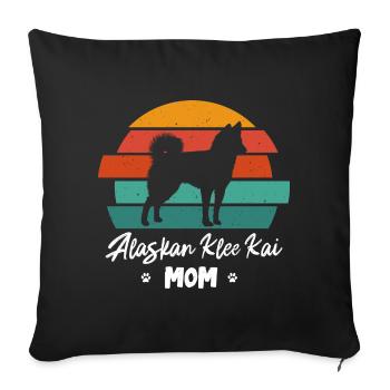 Alaskan Klee Kai - Sofakissenbezug 45 x 45 cm - Schwarz - Vorne