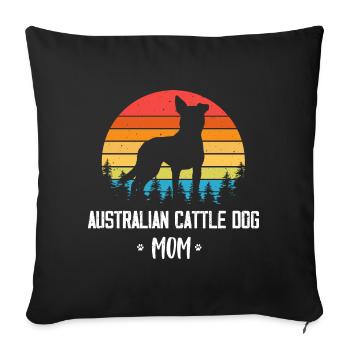Australian Cattle Dog - Sofakissenbezug 45 x 45 cm - Schwarz - Vorne
