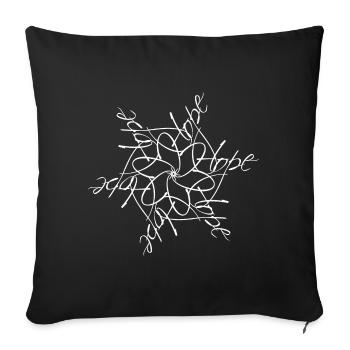 Hope Hope Name Name Mandala - Sofa pillowcase 17,3'' x 17,3'' (45 x 45 cm) - black - Front