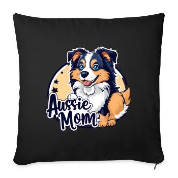 Aussie Mom - Sofakissenbezug 45 x 45 cm - Schwarz - Vorne