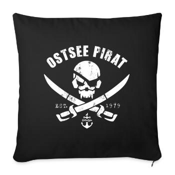 Ostseeliebe - Ostseepirat - Sofakissenbezug 45 x 45 cm - Schwarz - Vorne