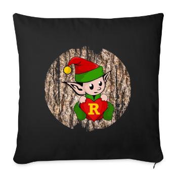 eleven r - Sofa pillowcase 17,3'' x 17,3'' (45 x 45 cm) - black - Front