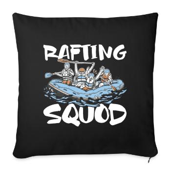 Tenue d’escouade de rafting pour les équipes de navigation de plaisance dans les montagnes - Housse de coussin décorative 45 x 45 cm - noir - Devant