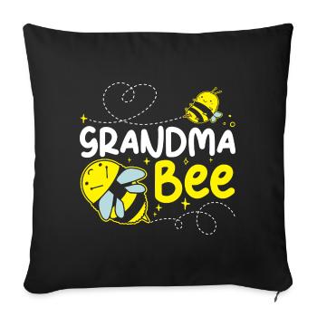 Grandma Bee Family Bee Day Grandmother Insect - Sofakissenbezug 45 x 45 cm - Schwarz - Vorne