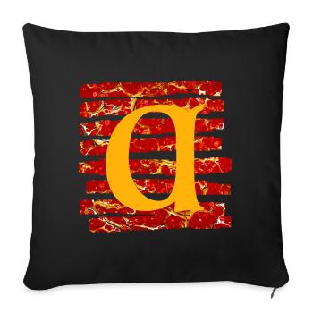 strips e 232 a - Sofa pillowcase 17,3'' x 17,3'' (45 x 45 cm) - black - Front