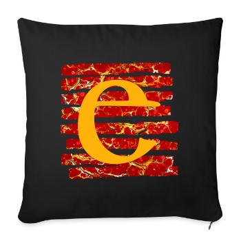 strips e 232 e - Sofa pillowcase 17,3'' x 17,3'' (45 x 45 cm) - black - Front