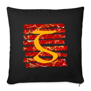 Bandes E 232 g - Housse de coussin décorative 45 x 45 cm - noir - Devant