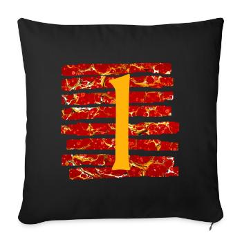 Bande E 232 l - Housse de coussin décorative 45 x 45 cm - noir - Devant