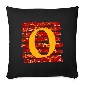 Bande E 232 O - Housse de coussin décorative 45 x 45 cm - noir - Devant