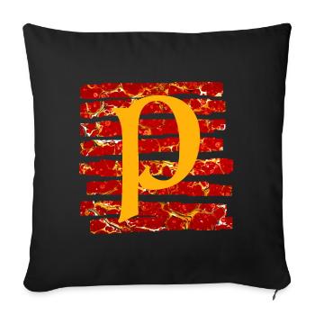 Bandes E 232 P - Housse de coussin décorative 45 x 45 cm - noir - Devant