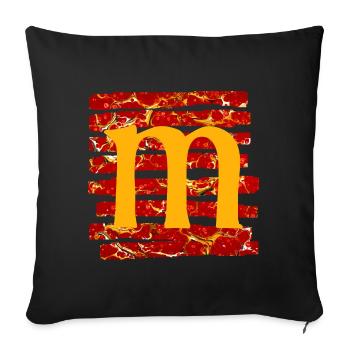 Bande E 232 m - Housse de coussin décorative 45 x 45 cm - noir - Devant