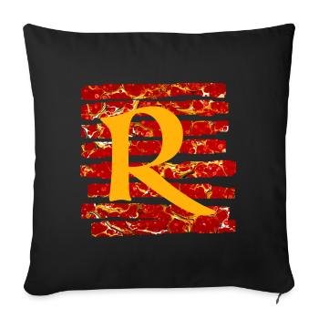 Bande E 232 R - Housse de coussin décorative 45 x 45 cm - noir - Devant
