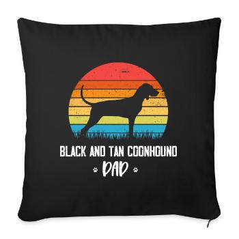 Black and Tan Coonhound - Sofa pillowcase 17,3'' x 17,3'' (45 x 45 cm) - black - Front
