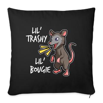 Opossum saying for animal lovers and possum - Sofa pillowcase 17,3'' x 17,3'' (45 x 45 cm) - black - Front