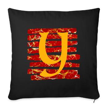 Bande E 232 Y - Housse de coussin décorative 45 x 45 cm - noir - Devant