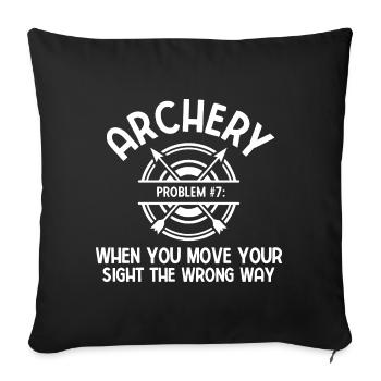 Bogenschießen Archery - Sofakissenbezug 45 x 45 cm - Schwarz - Vorne