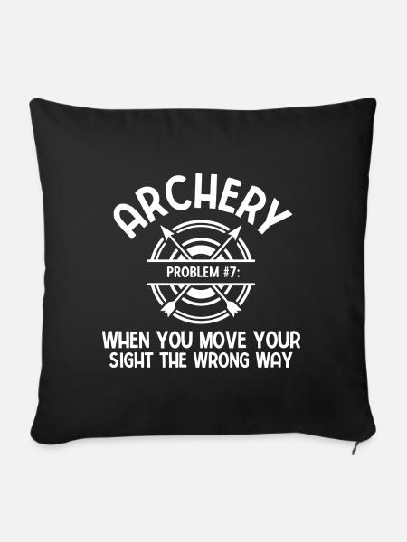 Bogenschießen Archery - Sofakissenbezug 45 x 45 cm - Schwarz