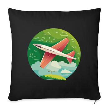 RedWingSharptipglider - Housse de coussin décorative 45 x 45 cm - noir - Devant