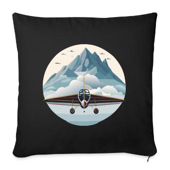 Glider2Wheel - Housse de coussin décorative 45 x 45 cm - noir - Devant