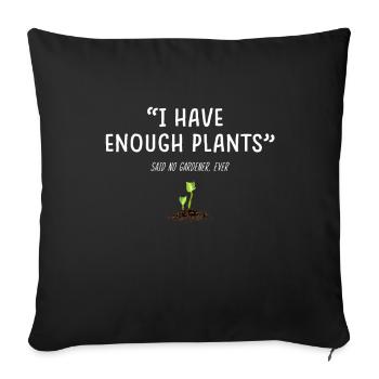 Jardinage Plantes Jardinier Fleur Jardin Plantes - Housse de coussin décorative 45 x 45 cm - noir - Devant